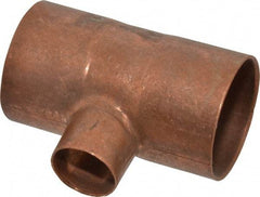 Mueller Industries - 1-1/2" Wrot Copper Pipe Tee - C x C x C, Solder Joint - Americas Industrial Supply
