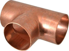 Mueller Industries - 2-1/2" Wrot Copper Pipe Tee - C x C x C, Solder Joint - Americas Industrial Supply