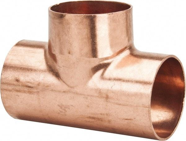 Mueller Industries - 3" Wrot Copper Pipe Tee - C x C x C, Solder Joint - Americas Industrial Supply
