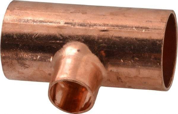 Mueller Industries - 1 x 1 x 1/2" Wrot Copper Pipe Tee - C x C x C, Solder Joint - Americas Industrial Supply