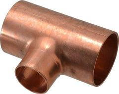 Mueller Industries - 2 x 2 x 1-1/4" Wrot Copper Pipe Tee - C x C x C, Solder Joint - Americas Industrial Supply