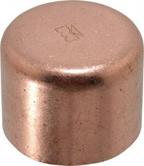 Mueller Industries - 1-1/2" Wrot Copper Pipe Tube Cap - C, Solder Joint - Americas Industrial Supply
