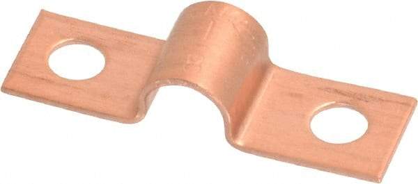 Mueller Industries - 1/4 Pipe, Copper, Pipe or Tube Strap - 2 Mounting Holes - Americas Industrial Supply