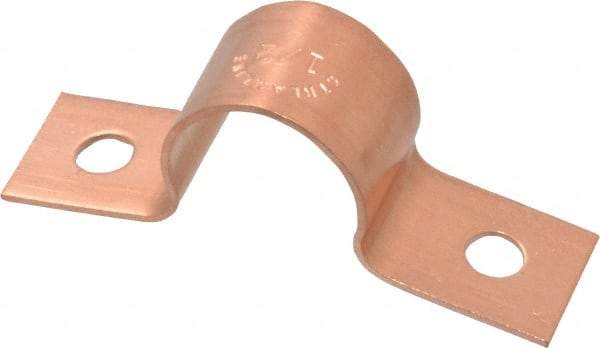 Mueller Industries - 1/2 Pipe, Copper, Pipe or Tube Strap - 2 Mounting Holes - Americas Industrial Supply