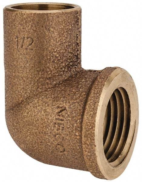 Mueller Industries - 1" Cast Copper Pipe 90° Elbow - C x F, Solder Joint - Americas Industrial Supply