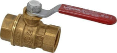 Legend Valve - 1/2" Pipe, Full Port, Brass Standard Ball Valve - Inline - One Way Flow, FNPT x FNPT Ends, Lever Handle, 600 WOG, 150 WSP - Americas Industrial Supply