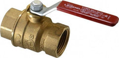 Legend Valve - 1" Pipe, Full Port, Brass Standard Ball Valve - Inline - One Way Flow, FNPT x FNPT Ends, Lever Handle, 600 WOG, 150 WSP - Americas Industrial Supply