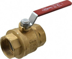 Legend Valve - 1-1/2" Pipe, Full Port, Brass Standard Ball Valve - Inline - One Way Flow, FNPT x FNPT Ends, Lever Handle, 600 WOG, 150 WSP - Americas Industrial Supply