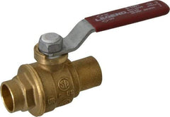 Legend Valve - 1/2" Pipe, Full Port, Brass Standard Ball Valve - Inline - One Way Flow, Soldered x Soldered Ends, Lever Handle, 600 WOG, 150 WSP - Americas Industrial Supply