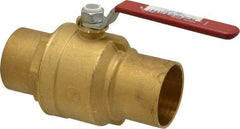 Legend Valve - 2" Pipe, Full Port, Brass Standard Ball Valve - Inline - One Way Flow, Soldered x Soldered Ends, Lever Handle, 600 WOG, 150 WSP - Americas Industrial Supply