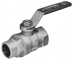 Legend Valve - 1/2" Pipe, Large Port, Brass Standard Ball Valve - Inline - One Way Flow, MNPT x FNPT Ends, Lever Handle, 600 WOG, 150 WSP - Americas Industrial Supply