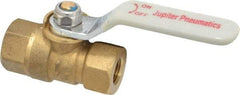 Value Collection - 1/8" Pipe, Standard Port, Brass Standard Ball Valve - Inline - One Way Flow, FNPT x FNPT Ends, Lever Handle, 400 WOG, 125 WSP - Americas Industrial Supply