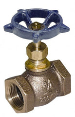 Legend Valve - 2" Pipe, FNPT Ends, Lead Free Brass Rising Stem Globe Valve - Lead Free Brass Disc, Threaded Bonnet, 200 psi WOG, 125 psi WSP, Class 125 - Americas Industrial Supply