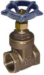 Legend Valve - 4" Pipe, Threaded Bronze Solid Wedge Stem Gate Valve - 200 WOG, 125 WSP, Screw-In Bonnet - Americas Industrial Supply