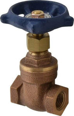 Legend Valve - 1/4" Pipe, Threaded Bronze Solid Wedge Stem Gate Valve - 200 WOG, 125 WSP, Screw-In Bonnet - Americas Industrial Supply