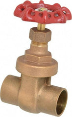 Legend Valve - 1" Pipe, Soldered Bronze Solid Wedge Stem Gate Valve - 200 WOG, 125 WSP, Screw Over Bonnet - Americas Industrial Supply