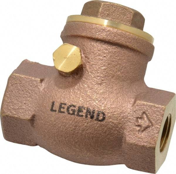 Legend Valve - 1/4" Brass Check Valve - Inline, FNPT x FNPT, 200 WOG - Americas Industrial Supply