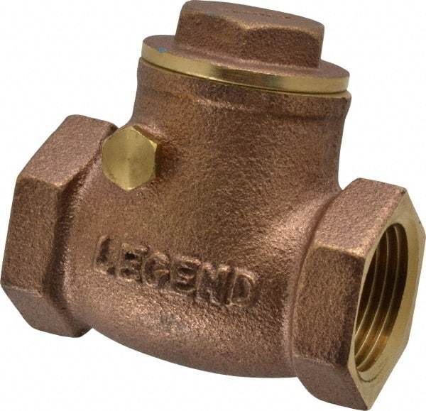 Legend Valve - 3/4" Brass Check Valve - Inline, FNPT x FNPT, 200 WOG - Americas Industrial Supply