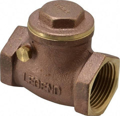 Legend Valve - 1" Brass Check Valve - Inline, FNPT x FNPT, 200 WOG - Americas Industrial Supply