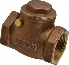 Legend Valve - 1-1/4" Brass Check Valve - Inline, FNPT x FNPT, 200 WOG - Americas Industrial Supply