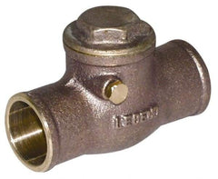 Legend Valve - 1-1/4" Brass Check Valve - Soldered x Soldered, 200 WOG - Americas Industrial Supply