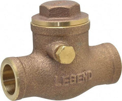 Legend Valve - 1/2" Brass Check Valve - Soldered x Soldered, 200 WOG - Americas Industrial Supply