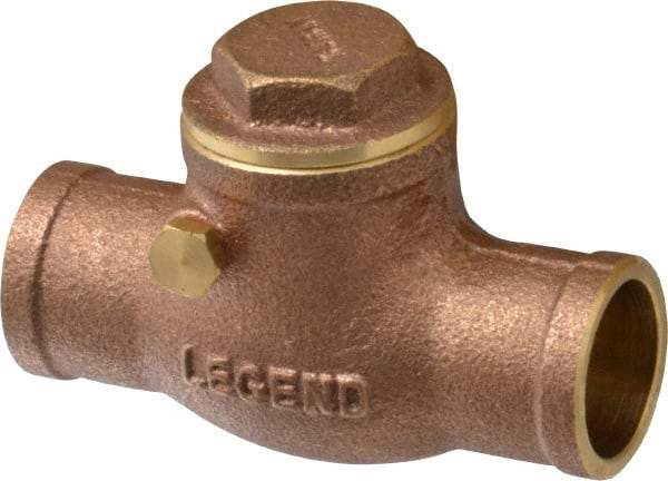 Legend Valve - 3/4" Brass Check Valve - Soldered x Soldered, 200 WOG - Americas Industrial Supply