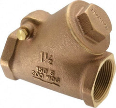 Legend Valve - 1-1/2" Bronze Check Valve - Y-Pattern, FNPT x FNPT, 300 WOG - Americas Industrial Supply