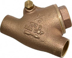 Legend Valve - 1/2" Bronze Check Valve - Y-Pattern, Soldered x Soldered, 300 WOG - Americas Industrial Supply