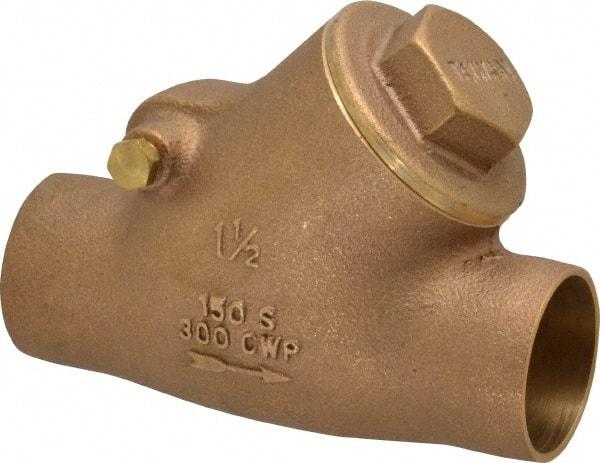 Legend Valve - 1-1/2" Bronze Check Valve - Y-Pattern, Soldered x Soldered, 300 WOG - Americas Industrial Supply