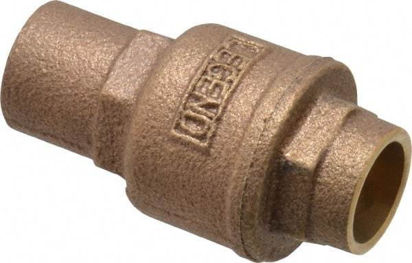 Legend Valve - 1/2" Bronze Check Valve - Inline, Soldered x Soldered, 250 WOG - Americas Industrial Supply