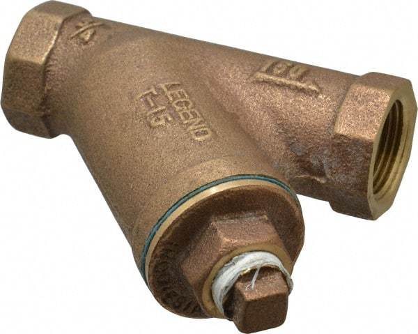 Legend Valve - 3/4" Pipe, FNPT Ends, Bronze Y-Strainer - 300 psi WOG Rating, 150 psi WSP Rating - Americas Industrial Supply