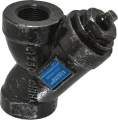 Legend Valve - 1" Pipe, FNPT Ends, Cast Iron Y-Strainer - 500 psi WOG Rating, 250 psi WSP Rating - Americas Industrial Supply