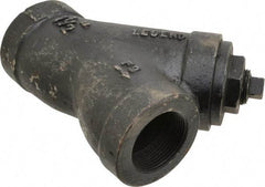 Legend Valve - 1-1/2" Pipe, FNPT Ends, Cast Iron Y-Strainer - 500 psi WOG Rating, 250 psi WSP Rating - Americas Industrial Supply