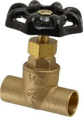 Legend Valve - 1/2" Pipe, 125 psi WOG Rating, Brass, Stop Valve - Handwheel Handle, Soldered x Soldered End Connections - Americas Industrial Supply