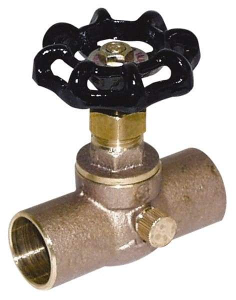 Legend Valve - 3/4" Pipe, 125 psi WOG Rating, Lead Free Brass Stop & Waste Valve - Handwheel Handle, C x C Sweat End Connections - Americas Industrial Supply