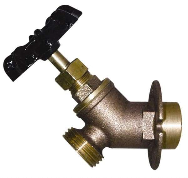 Legend Valve - 1/2" Pipe, Lead Free Brass Sillcock with Lockshield - Handwheel Handle, FNPT x MGHT End Connections, 125 psi WOG Rating - Americas Industrial Supply