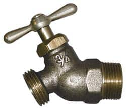 Legend Valve - 3/4" Pipe, 125 psi WOG Rating, Lead Free Brass Hose Bibb, Stop Valve - Tee Handle, FNPT x GHT End Connections - Americas Industrial Supply