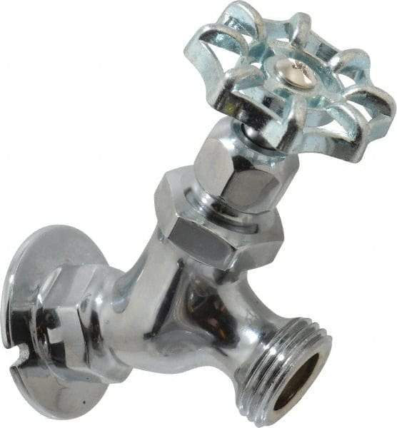 Legend Valve - 1/2" Pipe, Chrome Plated Brass Sillcock - Handwheel Handle, FNPT x GHT End Connections, 125 psi WOG Rating - Americas Industrial Supply