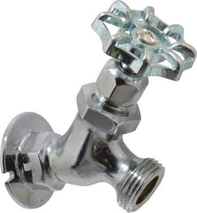 Legend Valve - 1/2" Pipe, Chrome Plated Brass Sillcock - Handwheel Handle, FNPT x GHT End Connections, 125 psi WOG Rating - Americas Industrial Supply