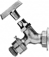 Legend Valve - 3/4" Pipe, Chrome Plated Brass Sillcock with Vacuum Breaker - Loosekey Handle, FNPT x GHT End Connections, 125 psi WOG Rating - Americas Industrial Supply