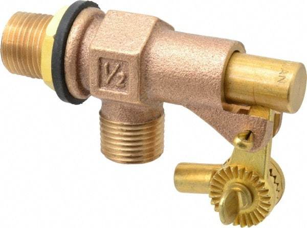 Legend Valve - 1/2" Pipe, Bronze, Mechanical Float Valve - 125 psi, MPT x MPT End Connections - Americas Industrial Supply