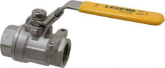Legend Valve - 3/4" Pipe, Large Port, Stainless Steel Standard Ball Valve - 2 Piece, Inline - One Way Flow, FNPT x FNPT Ends, Locking Lever Handle, 2,000 WOG, 150 WSP - Americas Industrial Supply