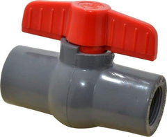 Legend Valve - 3/4" Pipe, Full Port, PVC Miniature Ball Valve - Inline - One Way Flow, FNPT x FNPT Ends, Tee Handle, 150 WOG - Americas Industrial Supply