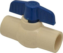 Legend Valve - 3/4" Pipe, Large Port, CPVC Miniature Ball Valve - Inline - One Way Flow, Solvent x Solvent Ends, Tee Handle, 150 WOG - Americas Industrial Supply