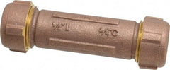 Legend Valve - 1/2" Pipe, 3/4" Copper Tube, Brass Compression Pipe Coupling - 125 psi WOG Rating - Americas Industrial Supply