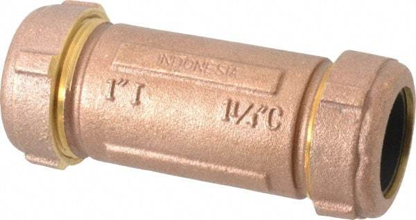 Legend Valve - 1" Pipe, 1-1/4" Copper Tube, Brass Compression Pipe Coupling - 125 psi WOG Rating - Americas Industrial Supply