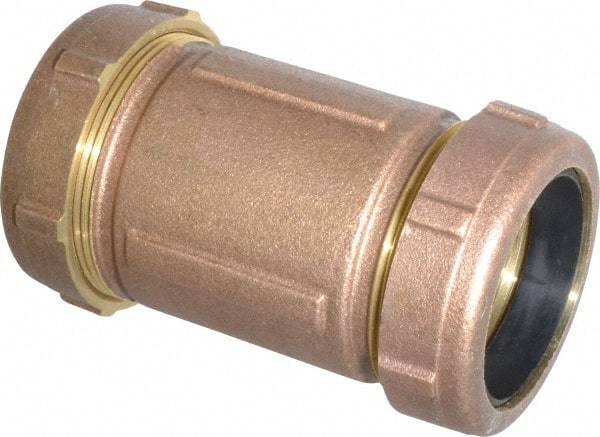 Legend Valve - 2" Copper Tube, Brass Compression Pipe Coupling - 125 psi WOG Rating - Americas Industrial Supply