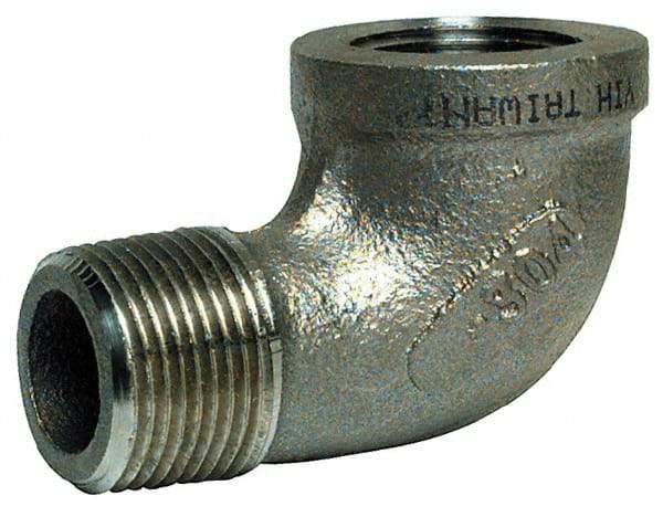 Merit Brass - 4" Grade 304 Stainless Steel Pipe 90° Elbow - FNPT x MNPT End Connections, 150 psi - Americas Industrial Supply