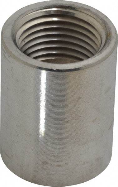 Merit Brass - 1/2" Grade 304 Stainless Steel Pipe Coupling - FNPT x FNPT End Connections, 150 psi - Americas Industrial Supply